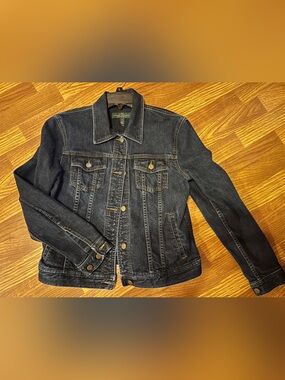 Lauren Jeans Co. Ralph Lauren Dark Wash Denim Jacket - Size L